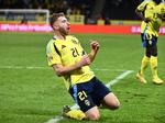 Sveriges Dejan Kulusevski åbnede scoringen mod Aserbajdsjan efter 10 minutters spil. Foto: Tt News Agency/Ritzau Scanpix