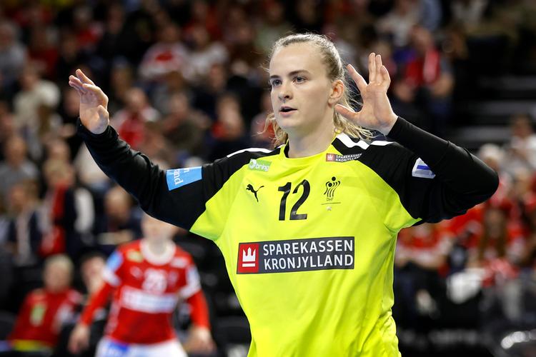 Team Esbjergs Anna Kristensen har i længere tid banket på til landsholdet. Hun var reserve ved OL i Paris og fik en enkelt kamp ved VM sidste år, men nu er hun en del af den danske EM-trup, efter at landstræner Jesper Jensen har vurderet, at hun p.t. er bedre end Sandra Toft.   Foto: Jens Dresling