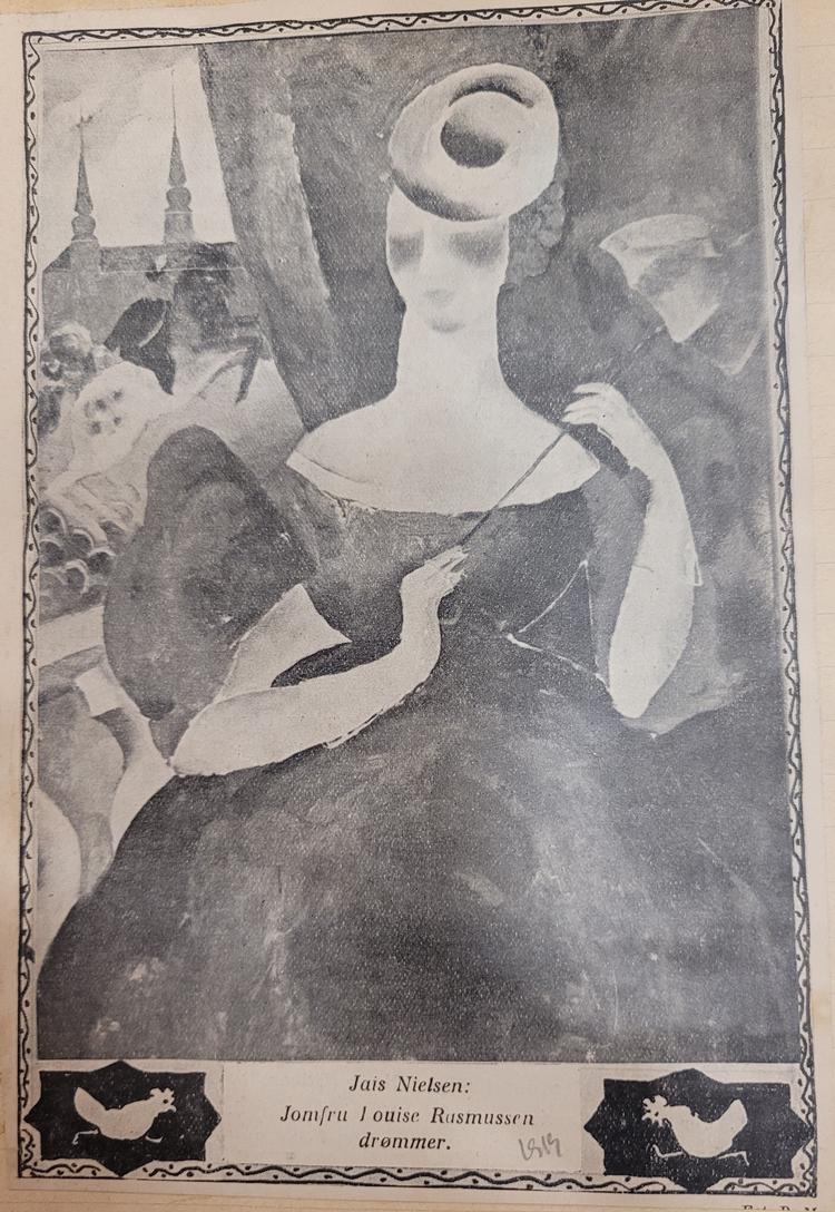 Jais Nielsens billede 'Jomfru Louise Rasmussen drømmer' er sidst blevet set på en udstilling i 1919. Foto: Nationalhistorisk Museum Frederiksborg Slot