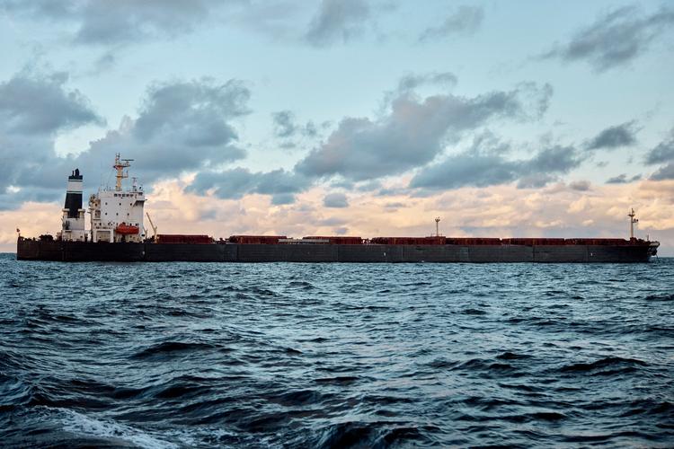 Det kinesiske fragtskib Yi Peng 3 passerede i sidste uge på sin vej fra en russisk havn to datakabler og slukkede sit radiosignal i knap otte timer, mens det sejlede gennem området.  Foto: Mikkel Berg Pedersen/Ritzau Scanpix