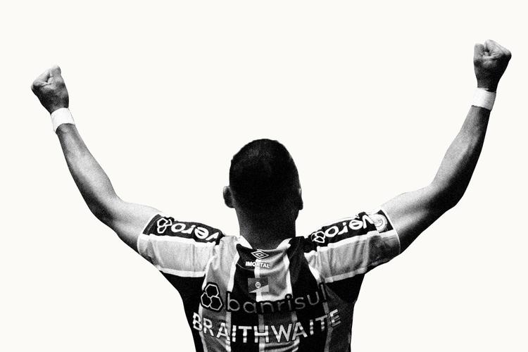 Martin Braithwaite søgte nye veje, da han i august fik muligheden for at tage til Brasilien som den første danske topspiller nogensinde. Foto: Diego Vara/Ritzau Scanpix