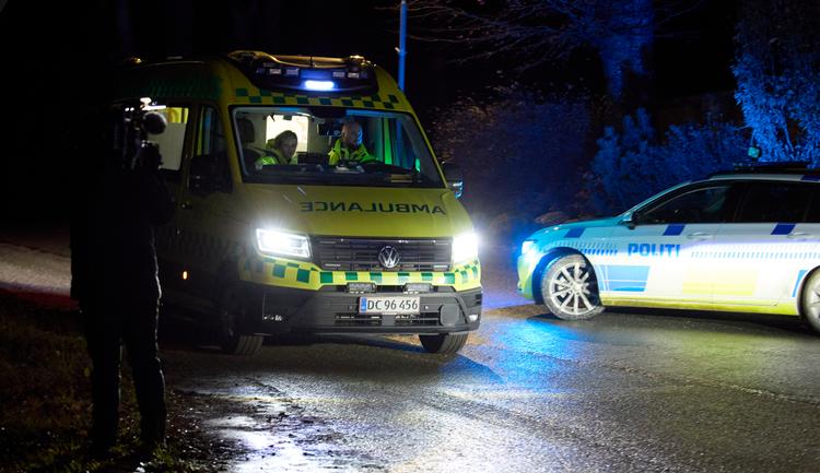 Massevis af politi og beredskab kom til området for ulykken. Foto: Robert Wengler/Ritzau Scanpix