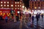 Hovedstadens Beredskab havde parkeret en brandbil på Rådhuspladsen i København, hvor borgere kunnne opsøge beredskabet under nedbruddet Foto: Jacob Ehrbahn
