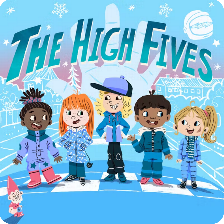 Fiktionsserien ’The High Fives’ er et klart hit hos Huligennem. Illustration_ Huligennem