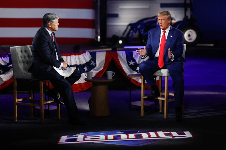 Det konservative Fox News har netop udnævnt Donald Trump til Patriot of the Year. Foto: Evelyn Hockstein/Ritzau Scanpix