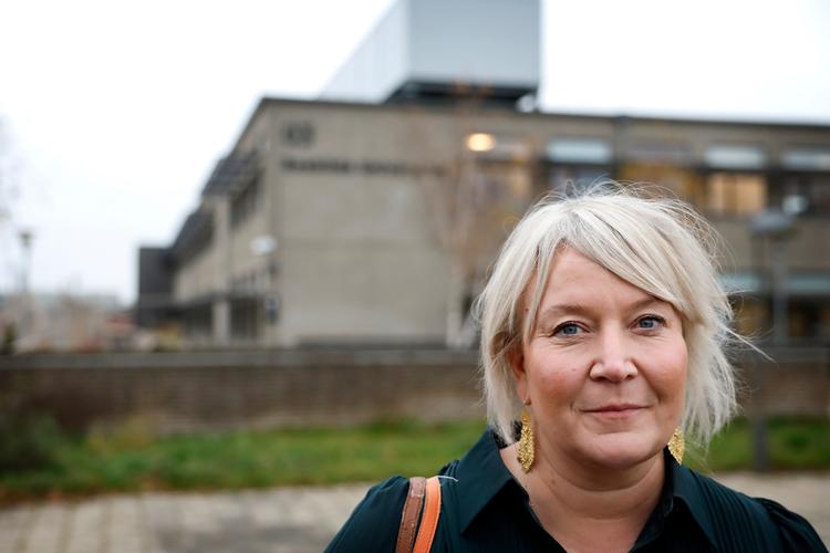 Uddannelses- og forskningsminister Christina Egelund (M) troppede i begyndelsen af november op på RUC for at få en status på situationen, efter at terrorhyldende budskaber havde skabt utryghed. Foto: Jens Dresling