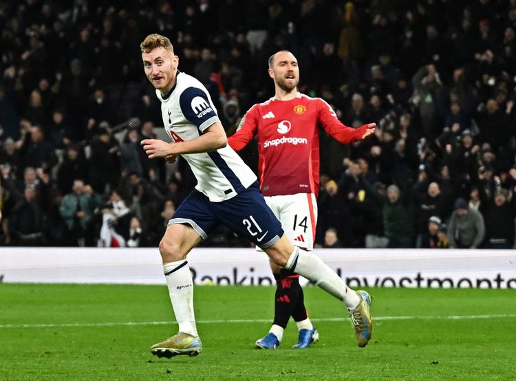  Tottenham Hotspur's Dejan Kulusevski var i hopla, da hjemmeholdet bragte sig på vinderkurs, inden det hele pludselig blev spændende. Foto: Dylan Martinez/Ritzau Scanpix