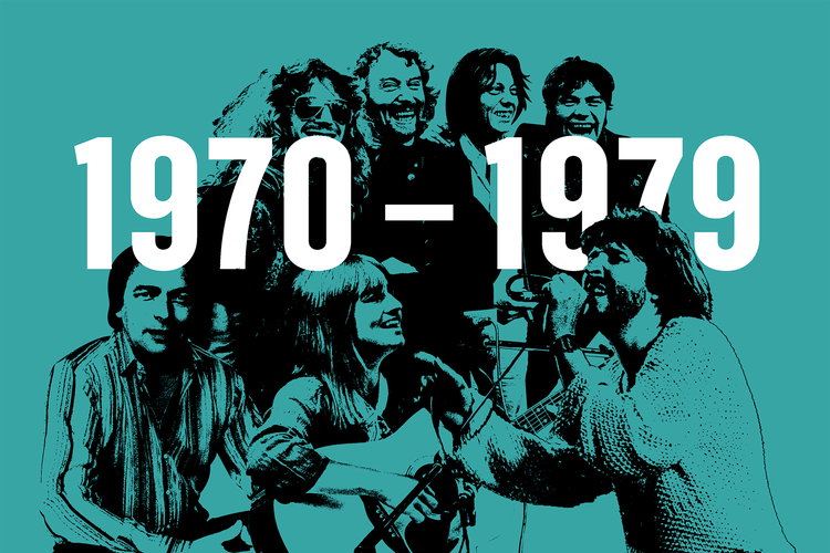 Gasolin', Peter Belli, Trille og Rugsted &amp; Kreutzfeldt er blandt de navne, du kan stemme på fra 1970'erne. Illustration: Kira Bube. Originalfoto: Jacob Maarbjerg, Lars Skaaning, Lars Hansen, Jytte Bjerregaard 