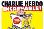 - Utrættelig!, står der på fransk på forsiden af særudgave af Charlie Hebdo. Foto: Handout/Ritzau Scanpix 