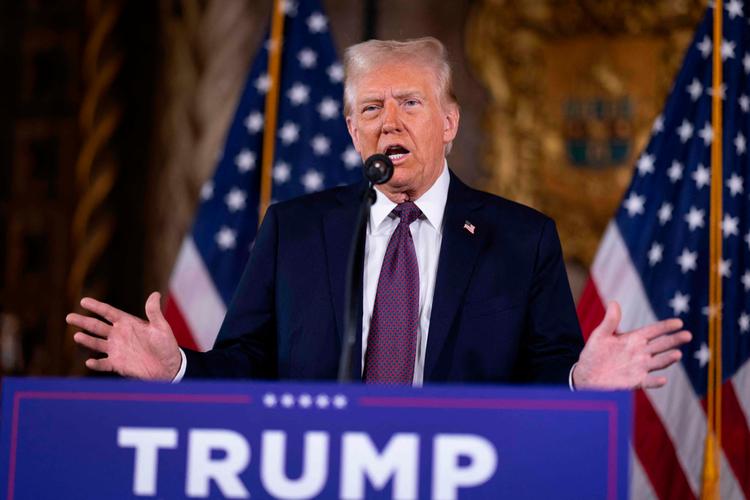 Tirsdag aften sagde USA’s kommende præsident, Donald Trump, at han ikke vil udelukke at bruge militær eller økonomisk magt til at tage kontrol over Grønland.  Foto: Scott Olson/Ritzau Scanpix