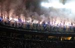 FCK-fans antændte pyroteknik da klubben mødte Bayern München på udebane i 2023. Foto: Sven Hoppe/Ritzau Scanpix