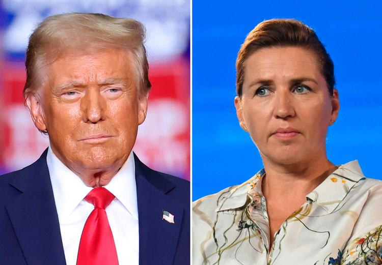 Onsdag havde statsminister Mette Frederiksen (S) en 45 minutter lang telefonsamtale med USA’s kommende præsident, Donald Trump, der ønsker amerikansk kontrol med og ejerskab over Grønland.  Foto: Charly Triballeau, Michal Cizek/Ritzau Scanpix