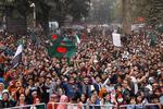 Bangladesh, hvor landets mangeårige autoritære leder, Sheikh Hasina, gik af efter demonstrationer, er et af de få lyspunkter i Human Rights Watchs årlige rapport. Foto: Mohammad Ponir Hossain/Ritzau Scanpix