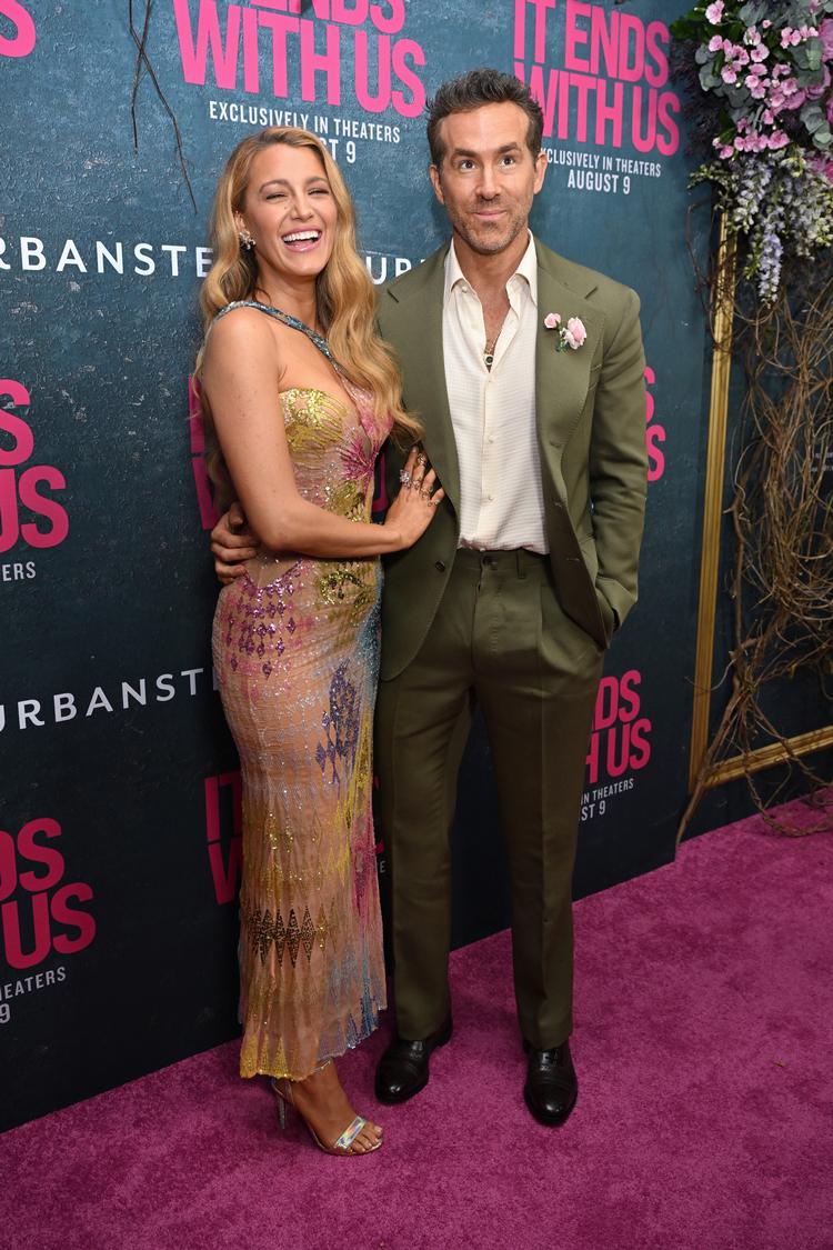 Blake Lively og Ryan Reynolds til premiere på filmen ’It Ends with Us’. Det var under indspilningen til denne film, at Lively anklagede sin kollega Justin Baldoni for krænkende opførsel. Foto: Ndz/star Max/ipx/Ritzau Scanpix