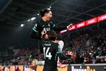 Med to mål i overtiden sikrede Darwin Nunez Liverpool en vigtig udebanesejr over Brentford.  Foto: Justin Tallis/Ritzau Scanpix