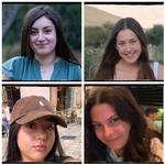 De fire israelske gidsler, der efter planen frigives lørdag: Karina Ariev, Naama Levy, Liri Albag og Daniela Gilboa. Foto: Courtesy of Bring Them Home Now/Ritzau Scanpix