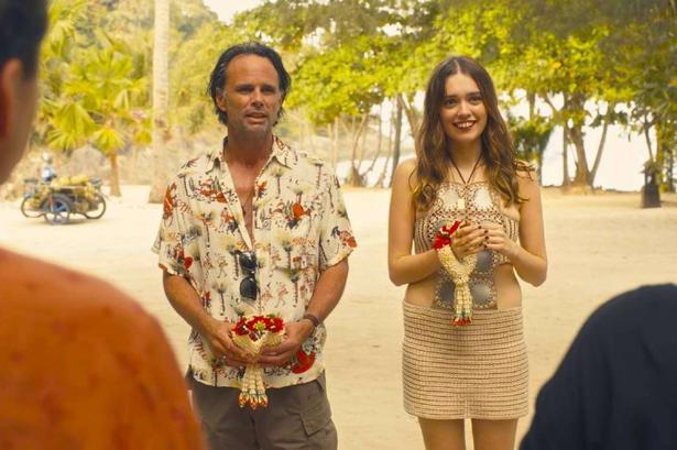 Walton Goggins og Aimee Lou Wood i 'The White Lotus'. Pr-foto: MAX