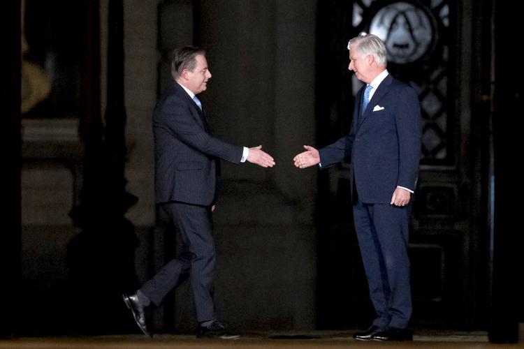 Lederen af det flamsk-nationalistiske parti Ny-Flamsk Alliance (N-VA), Bart de Wever, bliver ny premierminister. Det har han informeret landets konge, kong Philippe, om. Foto: Dirk Waem/Ritzau Scanpix