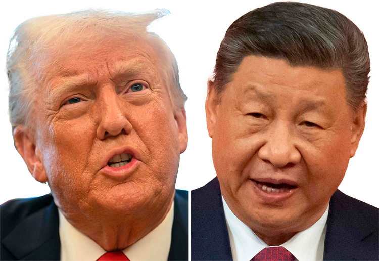 Et ventet telefonopkald mellem præsidenterne Xi Jinping og Donald Trump blev aflyst tirsdag aften dansk tid. Dermed er handelskrigen mellem USA og Kina i gang. Foto: Jim Watson, Anthony Kwan/Ritzau Scanpix