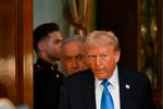 Trump lancerede med Israels leder, Benjamin Netanyahu, ved sin side, at han gerne vil overtage Gaza og sende 1,8 millioner palæstinenserne ud af landstriben. Foto: Andrew Caballero-reynolds/Ritzau Scanpix