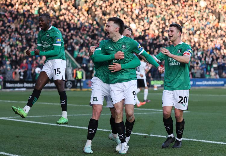 Plymouth Argyles Ryan Hardie blev matchvinder i FA Cup-kampen mod Liverpool. Foto: David Klein/Ritzau Scanpix