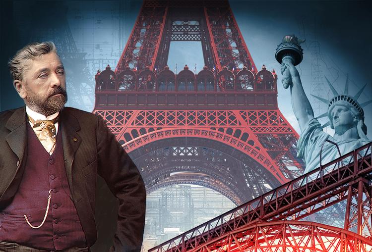 Ingeniøren Gustave Eiffel var manden bag Eiffeltårnet – og han medvirkede også til at skabe Frihedsgudinden i New York. En mindre udgave af Frihedsgudinden står i Paris, på en lille ø i Seinen. Foto: France Television Distribution
