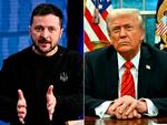 Både ukrainske oppositionspolitikere og den tidligere britiske premierminister Boris Johnson har bakket Zelenskyj op efter Trumps usandheder.  Foto: John Thys, Andrew Caballero-reyn/Ritzau Scanpix
