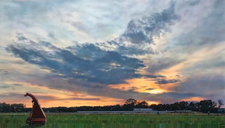Det virker, som om Allan Otte nyder at beskrive det danske landbrug, som han er vokset op i, præcis som det er - ikke som byboerne drømmer om det. Foto: Allan Otte. Ejer: Retten i Randers / Goldschmidts Kunstlegat
