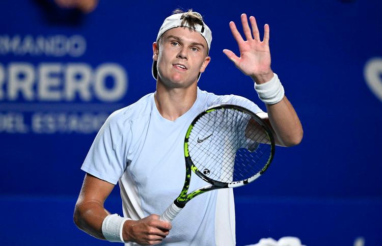 Holger Rune er klar til anden runde i Acapulco efter en tæt kamp mod spanske Roberto Carballes Baena. Foto: Carl De Souza/Ritzau Scanpix