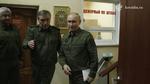 Ruslands præsident, Vladimir Putin, går ved siden af Ruslands generalstabschef, Valery Gerasimov, under et besøg på den russiske hærs kommandocenter i Kursk-provinsen Foto: Kremlin.ru/Ritzau Scanpix