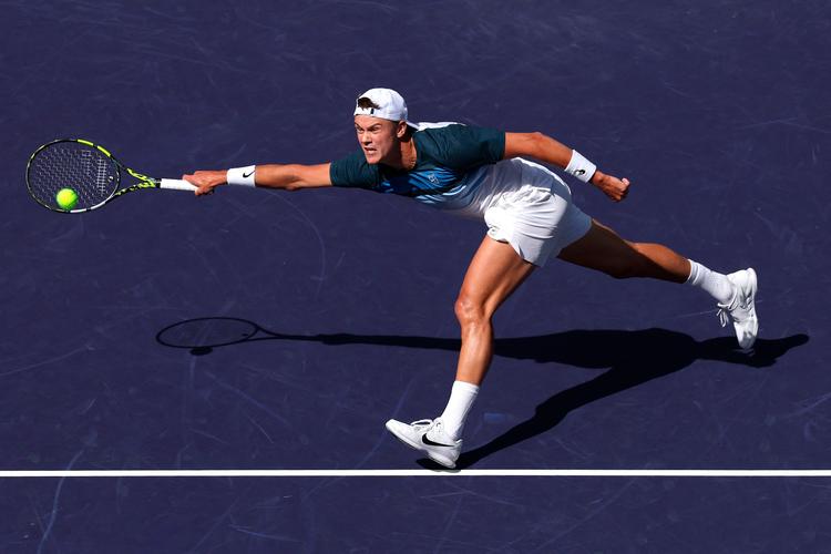 Holger Rune fik ikke et ben til jorden mod britiske Jack Draper i finalen i Indian Wells. Foto: Clive Brunskill/Ritzau Scanpix