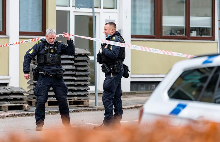 Gerningsstedet ved Roskilde Sygehus i torsdags, hvor den 27-årige blev stukket ned. Foto: Steven Knap/Ritzau Scanpix