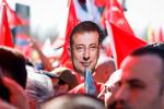 Fængslingen af ​​Istanbuls borgmester, Ekrem Imamoglu, en topfigur i Det republikanske parti, har udløst nogle af Tyrkiets største gadedemonstrationer i et årti.  Foto: Kemal Aslan/Ritzau Scanpix