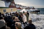 Mette Frederiksen har været nødt til at optrappe retorikken over for USA. Her er hun fotograferet i Nuuk under besøget i sidste uge. Foto: Mads Claus Rasmussen/Ritzau Scanpix