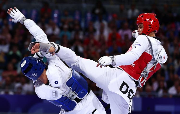 Den danske OL-bronzevinder Edi Hrnic (billedet) er raget uklar med landsholdsledelsen i Dansk Taekwondo Forbund. Den nu forhenværende sportschef Amir Rashid ser konflikten som et resultat af måneders tumult i forbundet og en ny eliteformand, der har tromlet sin egen dagsorden igennem. Foto: Tingshu Wang/Ritzau Scanpix