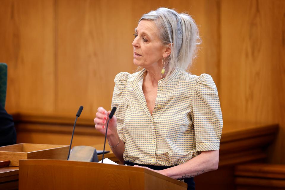 Vil Socialdemokratiet stille baserne til rådighed for USA, hvis USA annekterer Grønland, ville Enhedslistens Trine Pertou Mach vide.   Foto: Jens Dresling