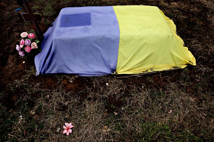 En kiste på en kirkegård i udkanten af Odessa. Arkivfoto. Foto: Martin Lehmann