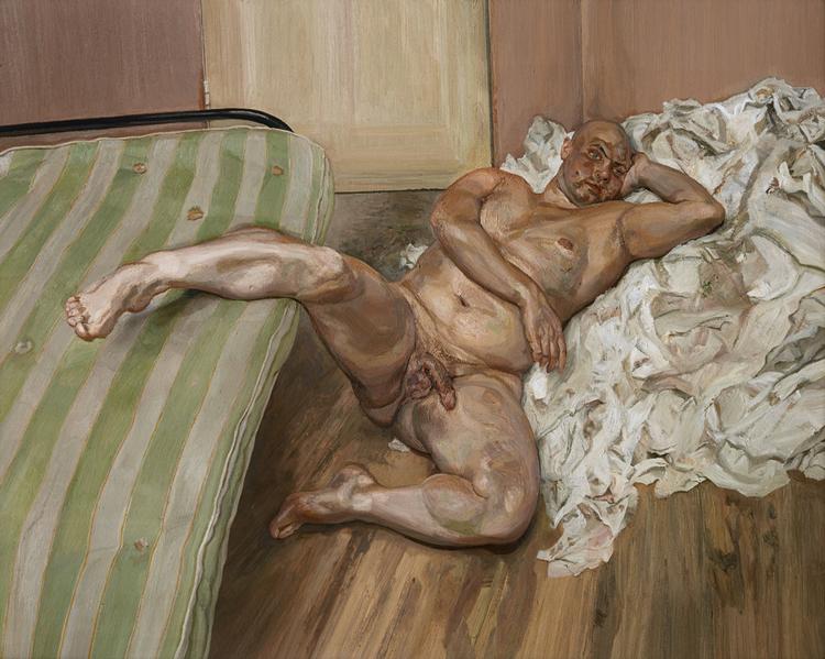 Den britiske kunstner Leigh Bowery udstiller lige nu på Tate  Modern i London. Her er han malet af Lucien Freud, som han var muse for. Foto: Lucian Freud Nude with Leg Up Leigh Bowery 1992 The Lucian Freud Archive. All Rights Reserved 2024