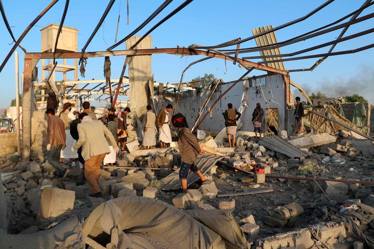 Et detentionscenter for afrikanske migranter og flygtninge i det nordlige Yemen blev mandag udbombet efter et amerikansk angreb. Foto: -/Ritzau Scanpix