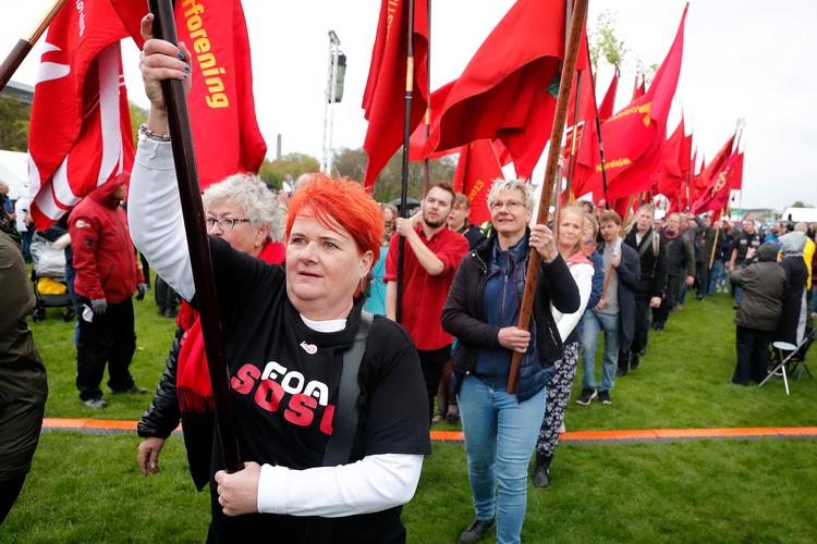 International Workers' Day.
May 1st in Fælledparken. Foto: Jens Dresling