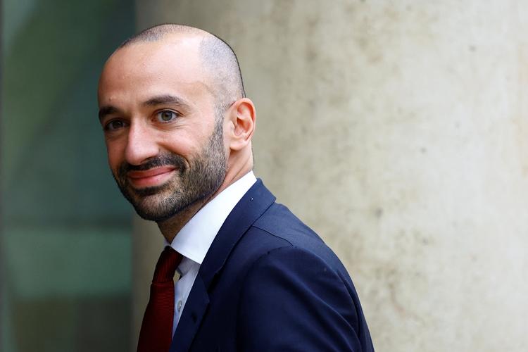 Benjamin Haddad er Frankrigs minister for europæiske anliggender og har netop været i Danmark for at diskutere europæisk sikkerhed med det såkaldt NB8-samarbejde, Nordic-Baltic Eight, der indebærer de tre baltiske lande og fem nordiske. Foto: Sarah Meyssonnier/Ritzau Scanpix