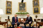 USA’s præsident Joe Biden mødtes med den nyvalgte præsident Donald Trump i det ovale værelse i Det Hvide Hus i Washington, D.C., USA, 13. november 2024.  Foto: Kevin Lamarque/Ritzau Scanpix