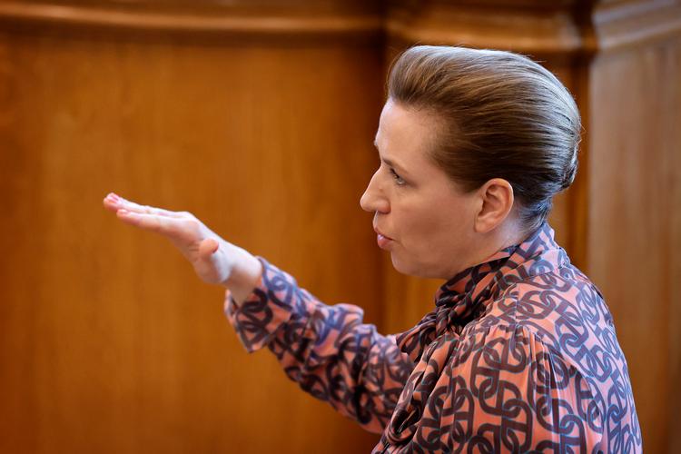 »Det er selvfølgelig positivt, at nogle vil bidrage til Danmark, men også hvad angår udenlandsk arbejdskraft, betyder antal noget. Især dem fra Nordafrika og Mellemøsten«, siger statsminister Mette Frederiksen (S) i Folketingssalen. Foto: Jens Dresling