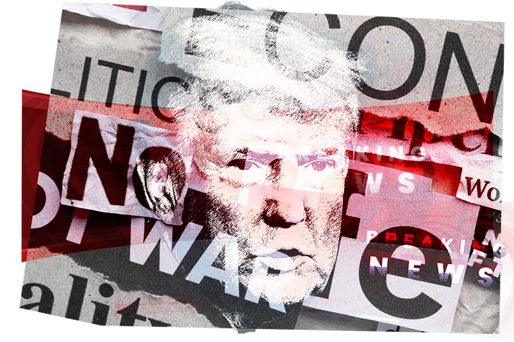 Trump tager støtten fra medier, sagsøger flere og forsøger at få dem udelukket fra at dække den politiske udvikling i Det Hvide Hus. Fotocollage: Tomas Østergren. Foto: Ritzau Scanpix / Freepik