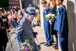 Dronning Margrethe fotograferet forud for gudstjenesten i Vor Frue Kirke i København i forbindelse med markeringen af 80-året for Danmarks befrielse 4. maj. Foto: Ida Marie Odgaard/Ritzau Scanpix