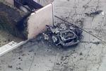 Sådan så bilen ud efter eksplosionen. Foto: Abc Affiliate Kabc/Ritzau Scanpix