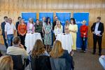 Hele 14 politikere deltog, da en ny aftale om psykiatrien blev præsenteret i Indenrigs- og Sundhedsministeriet. Foto: Cecilie Rolvung