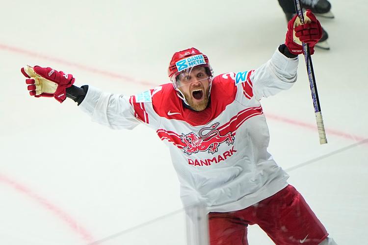 Efter at have rejst over Atlanten med kortest muligt varsel viste Nikolaj Ehlers sit store talent og var afgørende i at sende Danmark til VM-kvartfinalen. Foto: Bo Amstrup/Ritzau Scanpix