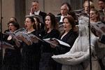 DR's store, professionelle koncertkor sang russisk musik med ro og dybde i Københavns Domkirke. Foto: Jacob Ehrbahn