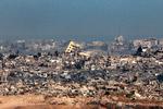 Udsigt ind over Gaza fra det sydlige Israel taget 20. maj 2025. Hamas og Israel har nu været i krig i 20 måneder. Foto: Jack Guez/Ritzau Scanpix